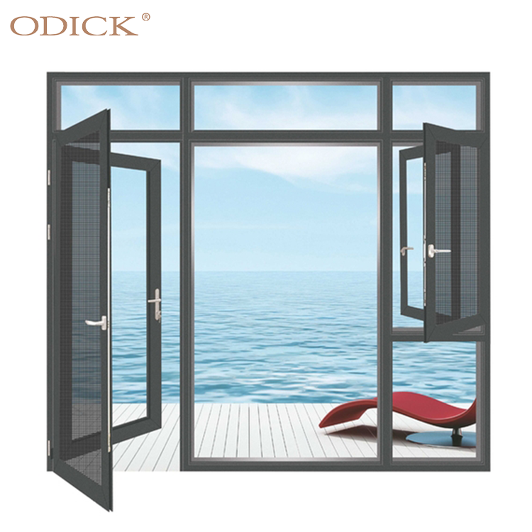 Porte et fenêtre Système de rupture thermique à double émail Door and window double glazed thermal break system soundproof aluminum glass doors and windows for home2