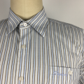 Camisa de algodón Slim Fit de Oficina de Oficina a rayas