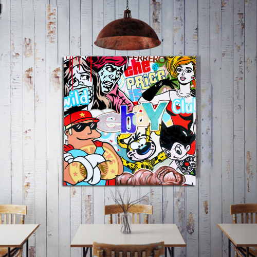 American Comic Cartoon Wall Decor Oil Painting