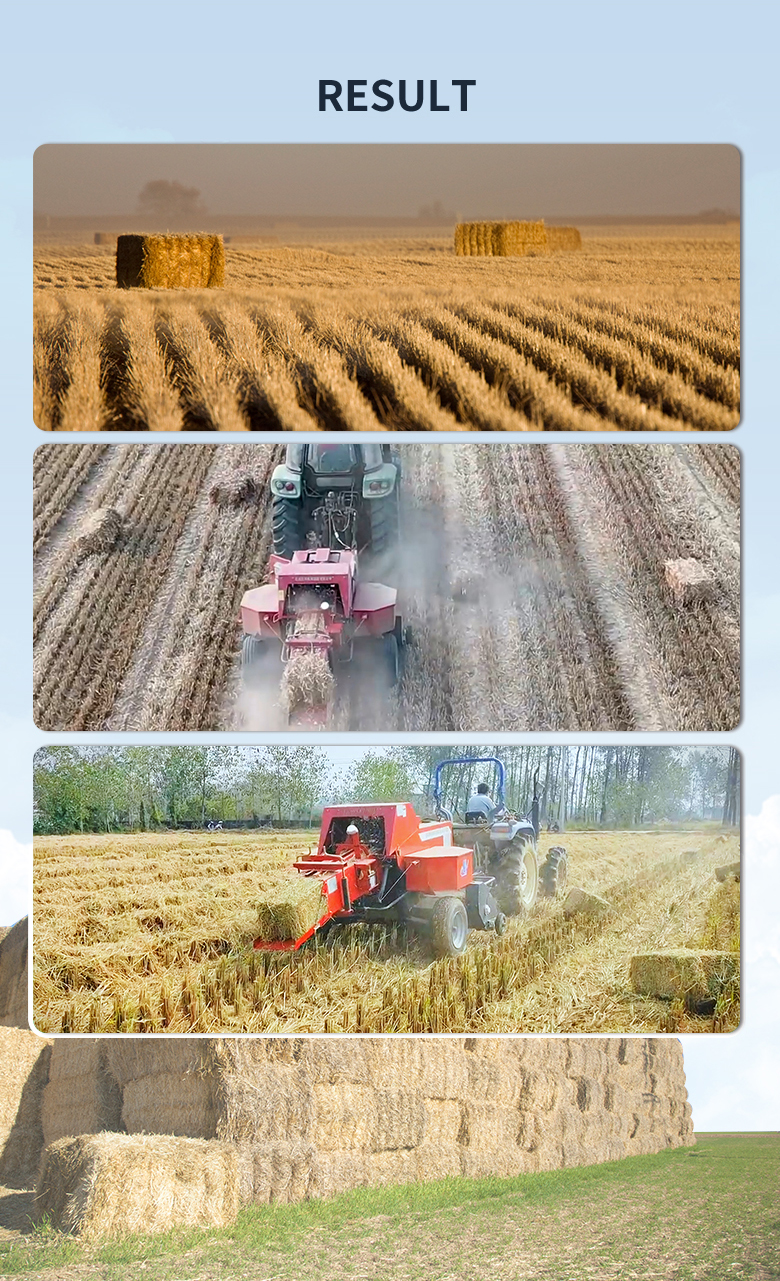 Hippo baler working in the field