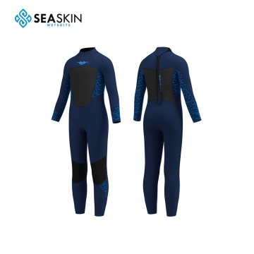 Seaskin Kids Long Sleeves Back Zipper For Diving