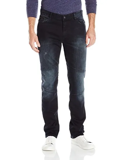 Jeans Men's,Slim Straight Fit Denim Moto Jean