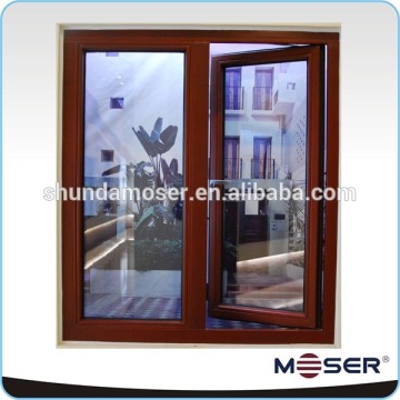 German style solid wooden sash casement swing out double glazing windows
