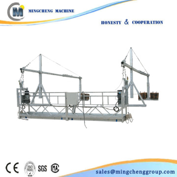 suspended platform for installation of curtain walls