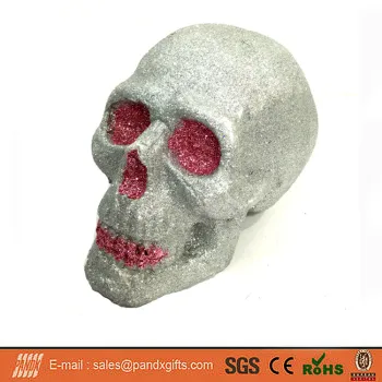 Halloween Occasion&Carnival Party 180# Glitter Styrofoam Skull Head