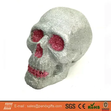 Halloween Occasion&Carnival Party 180# Glitter Styrofoam Skull Head