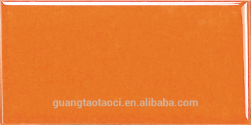 restaurant wall decoration 16x16 glazed orange ceramic floor