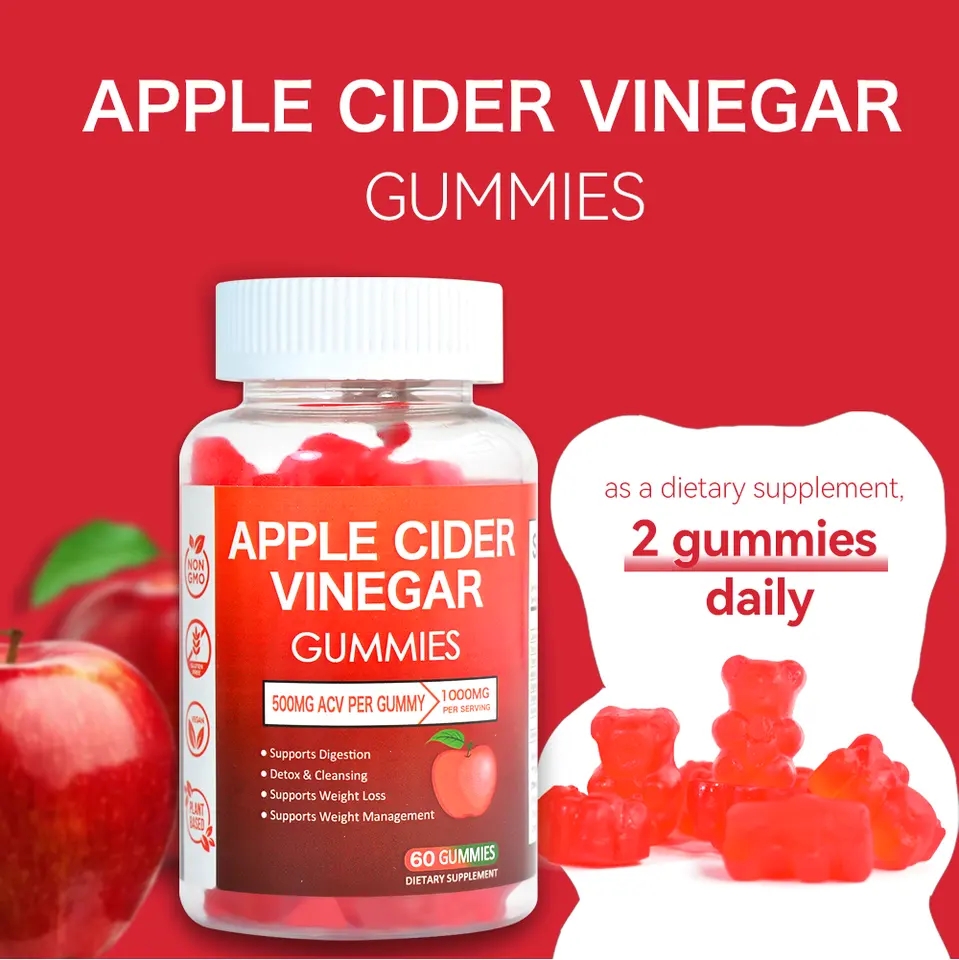 OEM/ODM Custom Flavor Weight Loss Gummies Healthcare Supplement Organic Slim Apple Cider Vinegar Gummies