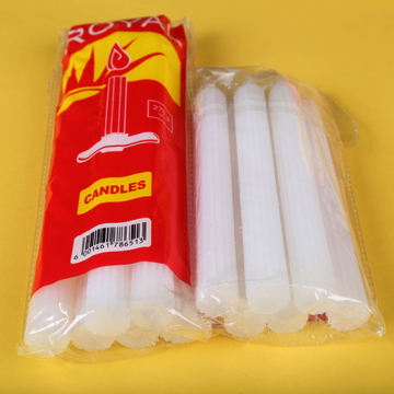 High Quality Paraffin White Sticks Fluted Candles
