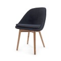 solo solid wood dining chair for public area
