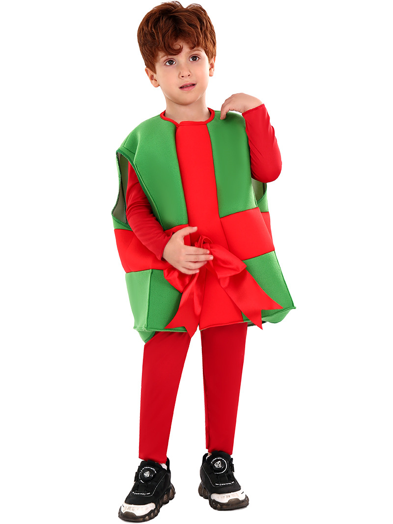 Boys Christmas Bow Gift Box Costume