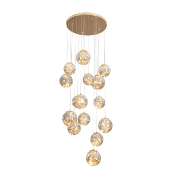 Luxury Creativity: LED Chandelier for Duplex Villa Stairwell