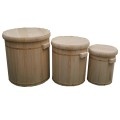 Facotry suministra barril de baño de pie de madera pulida