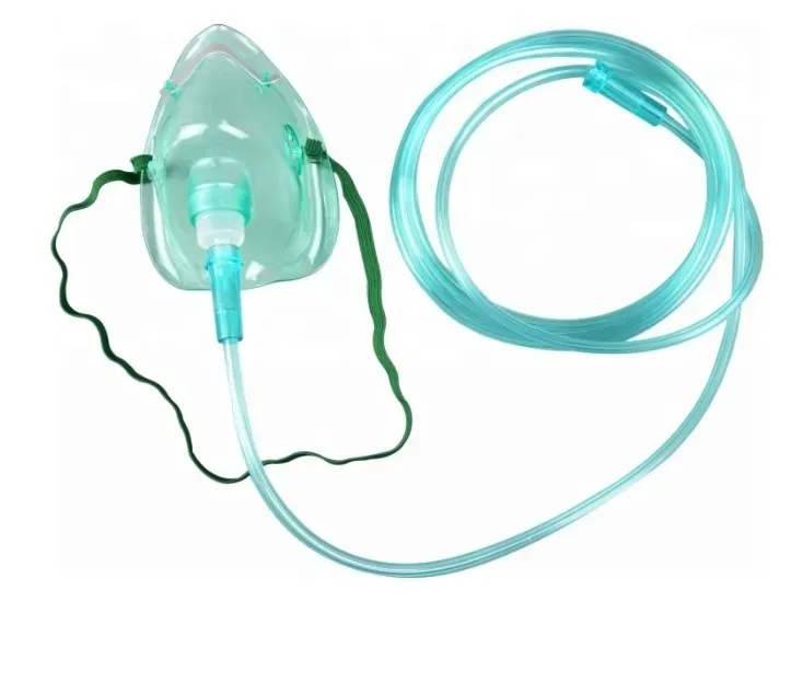 High Quality Disposable Medical PVC Venturi Face Mask with 2m Tube