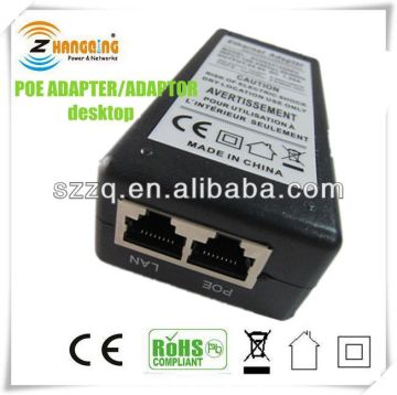 Black 24V 0.8A desktop power supply poe adapter