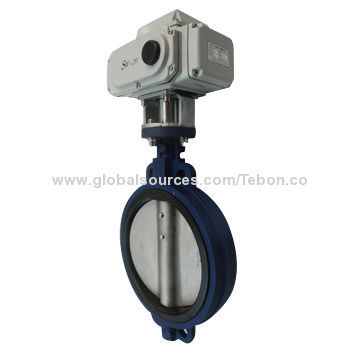 Wafer type soft sealed electronic butterfly valve