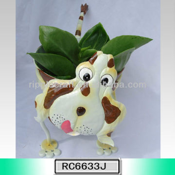2013Newly Good Price Dog Iron Flower Pot Garden Decoration