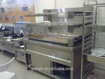 Restaurant kitchen stianless steel large charcoal grill