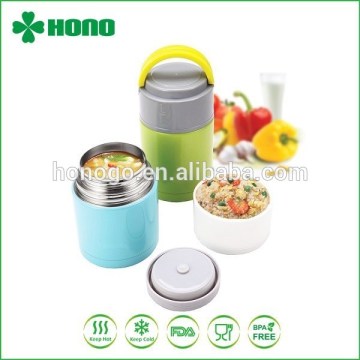 850ml double wall stainless steel vacuum lunch box / food container