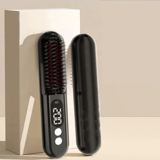 Portable Wireless Home-Charging Lazy Negative Ion Hair Straightener & Curler: Your Ultimate Dual-Use Hair Styling Tool