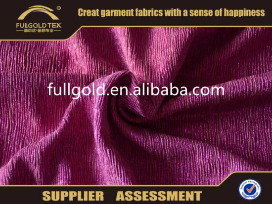 High Quality Crumple Foil Design Knit Fabric For Lady's Fashionbale Garment