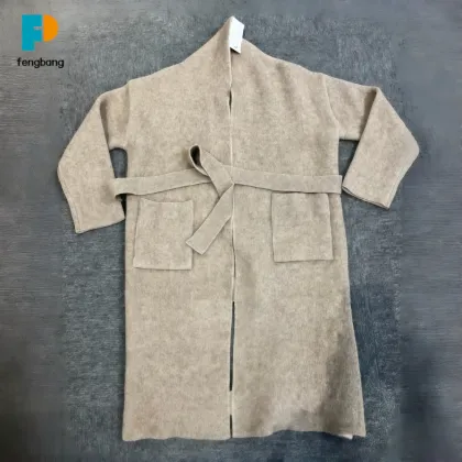 Premium Double-Sided Wool Coat in Oatmeal Color