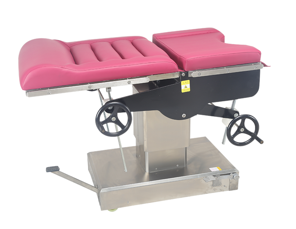 Manual gynecological examination bed