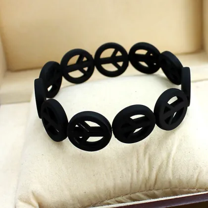 Colorful Stretch Peace Bid Resin Bracelet Bangles Jewelry