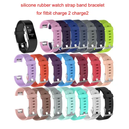 Silicone Rubber Watch Strap Band Bracelet for Fitbit Charge 2/Charge 2 Charger