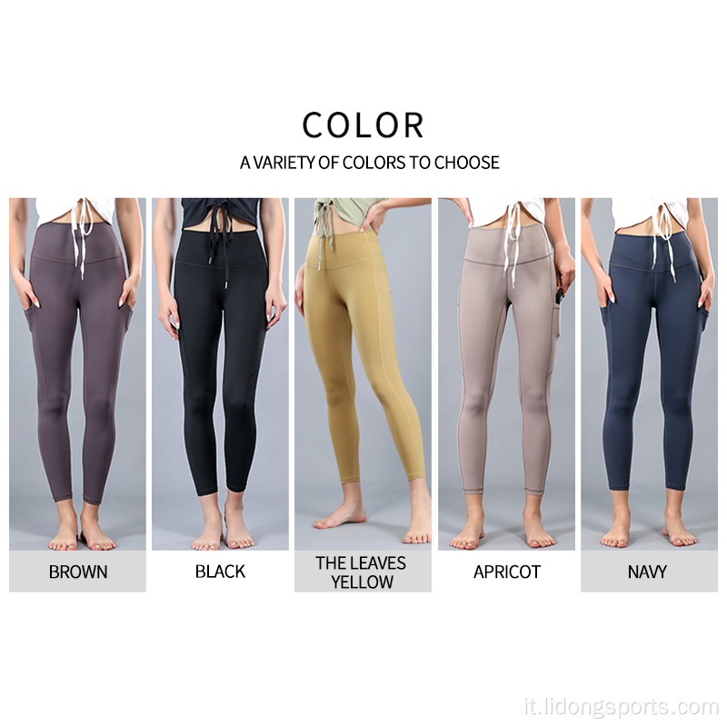 Vendita calda Womens Yoga Abbigliamento 2022 Tessuti elasticizzati Donne Pantaloni Yoga Assorbire rapidamente il sudore Pantaloni da yoga