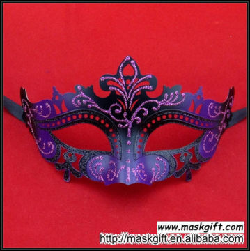 Hot Sell High Quality Purple And Black Halloween Plastic Venetian Masquerade Party Mask