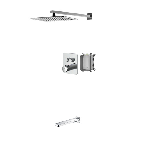 Rain Black Copper Shower Faucet System