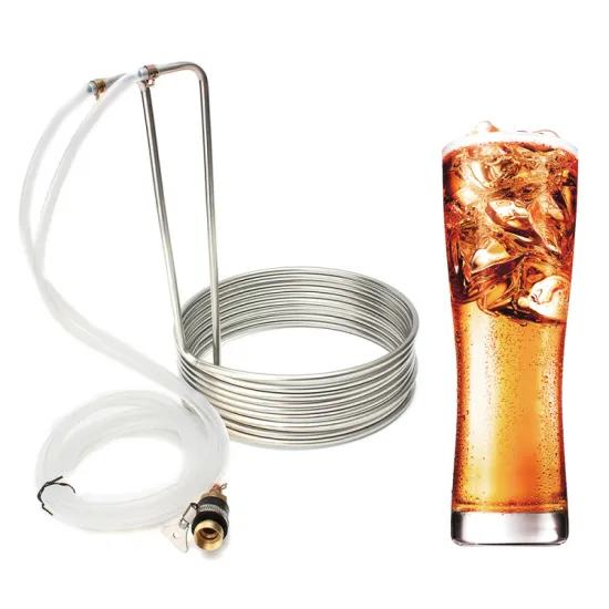 Copper Metal Coil Tube Immersion Wort Chiller Beer/Wine Cooler Home Beer Brew Pipe Heat Exchanger Bar Wine Making Machine