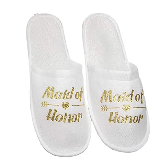 Portable Soft Spa Disposable Travel Party Universal Hotel White Slippers Multipurpose Hot Stamping Breathable Easy Matching