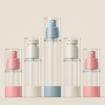 Refillable Pink and Blue Plastic Pump Sprays for Creams and Lotions