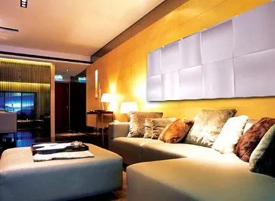 Pu 3d Impression Decorative Wall Panel For Bathroom / Hotel