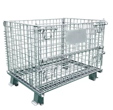 50x50mmホールPUホイールワイヤーメッシュコンテナパレットケージ