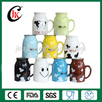 Vendita calda tazza di latte in ceramica colorata