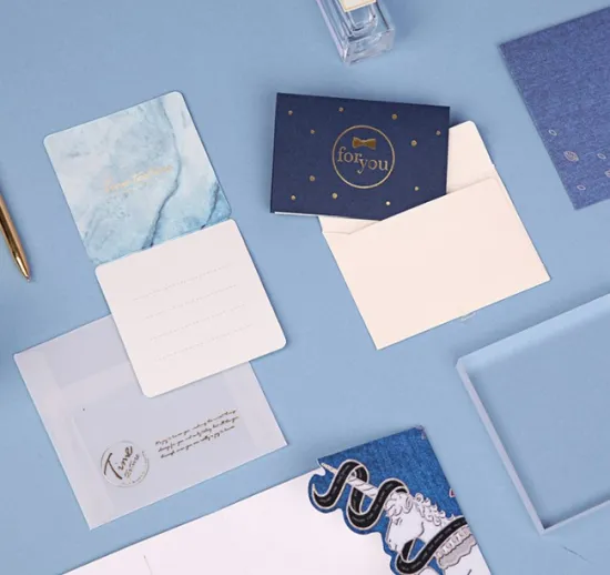 Simple greeting card with gold foil