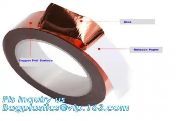 Self Wound Pure Aluminum Foil Tape for HVAC & Refrigerator, Self adhesive conductive copper foil tape for EMI shielding guitar u