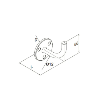 Support de main courante en acier inoxydable pour le soudage