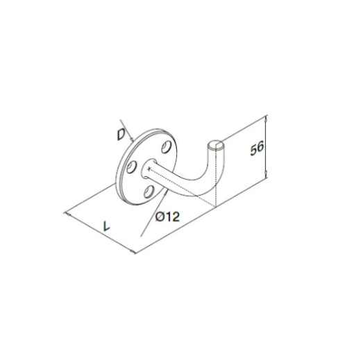 Soporte de pasamanos de acero inoxidable para soldadura