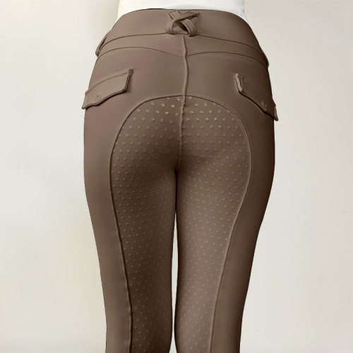High Quality Brown Fabric Women Breeches For Sports