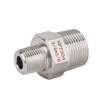 3/4 npt a 3/8 npt Adattatore del capezzolo esagonale in acciaio inossidabile maschio: connettore per tubi pesanti