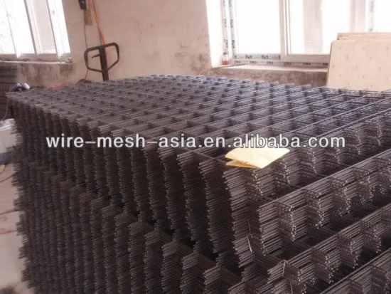 black welded wire mesh panel