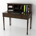 Executive Multifunctional Storage Wood Desk with Shelves