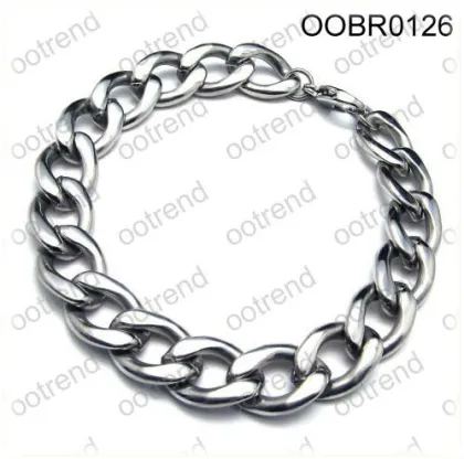 Fashion Silver color Woman Chunky clavicle necklace ,chunky curb chain necklace