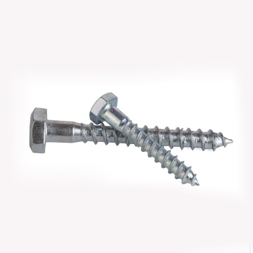 DIN571 Zinc plated Hex wood screw