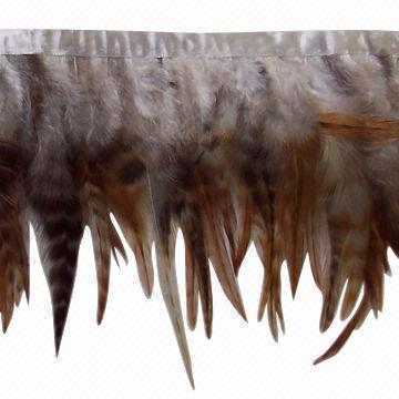 Natural Chinchilla Saddle Fringe, Made by 12-15cm Natural Color Chicken Feather
