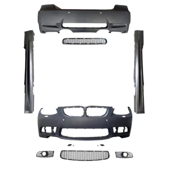 Auto Parts Car Body Kit E92 M3 Style Front Rear Bumper Side Skirts for BMW E92 2006-2009